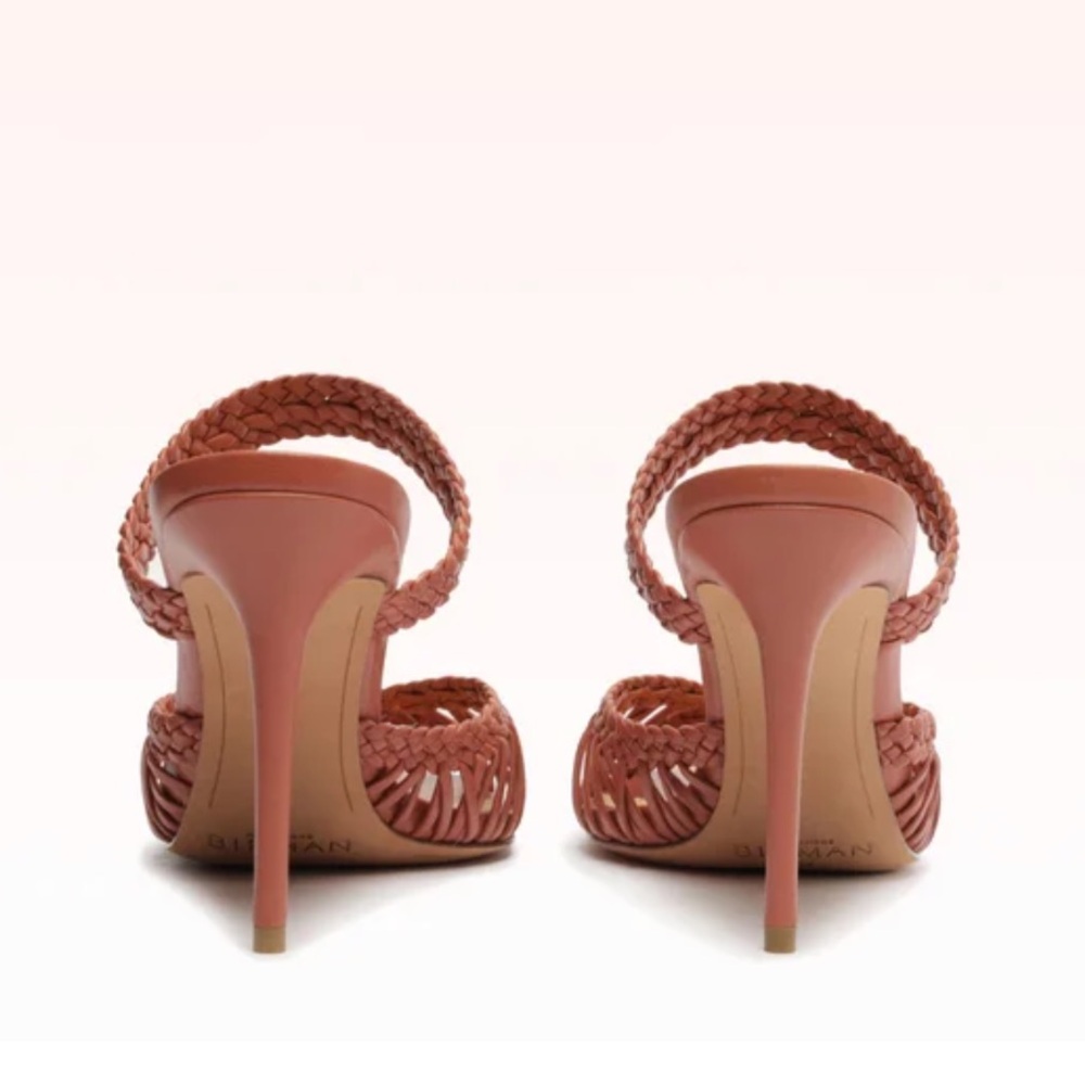 ALEXANDRE BIRMAN Birman Agatha Mule Nappa Kiss Guava Heels - Picture 4 of 14